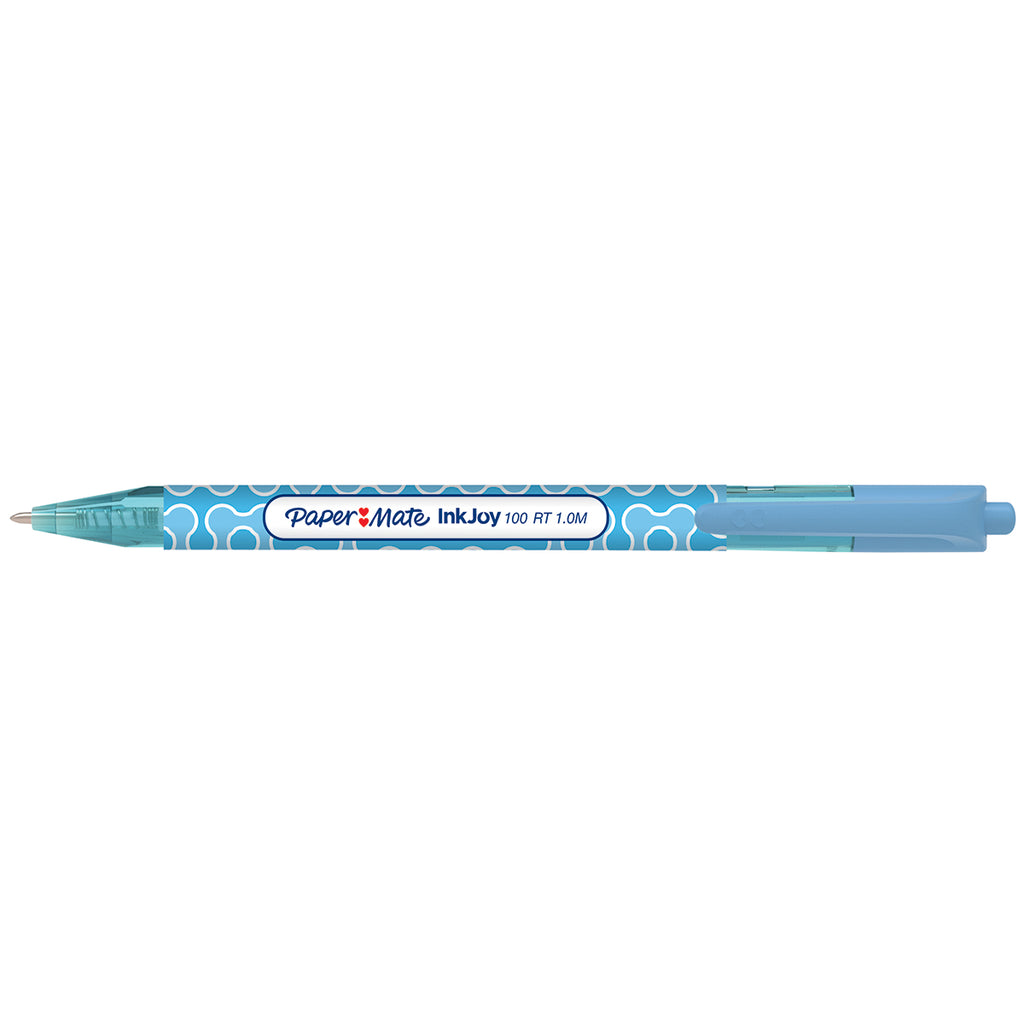 Papermate Inkjoy Turquoise Ink Pen Retractable 100 RT Bubble Design