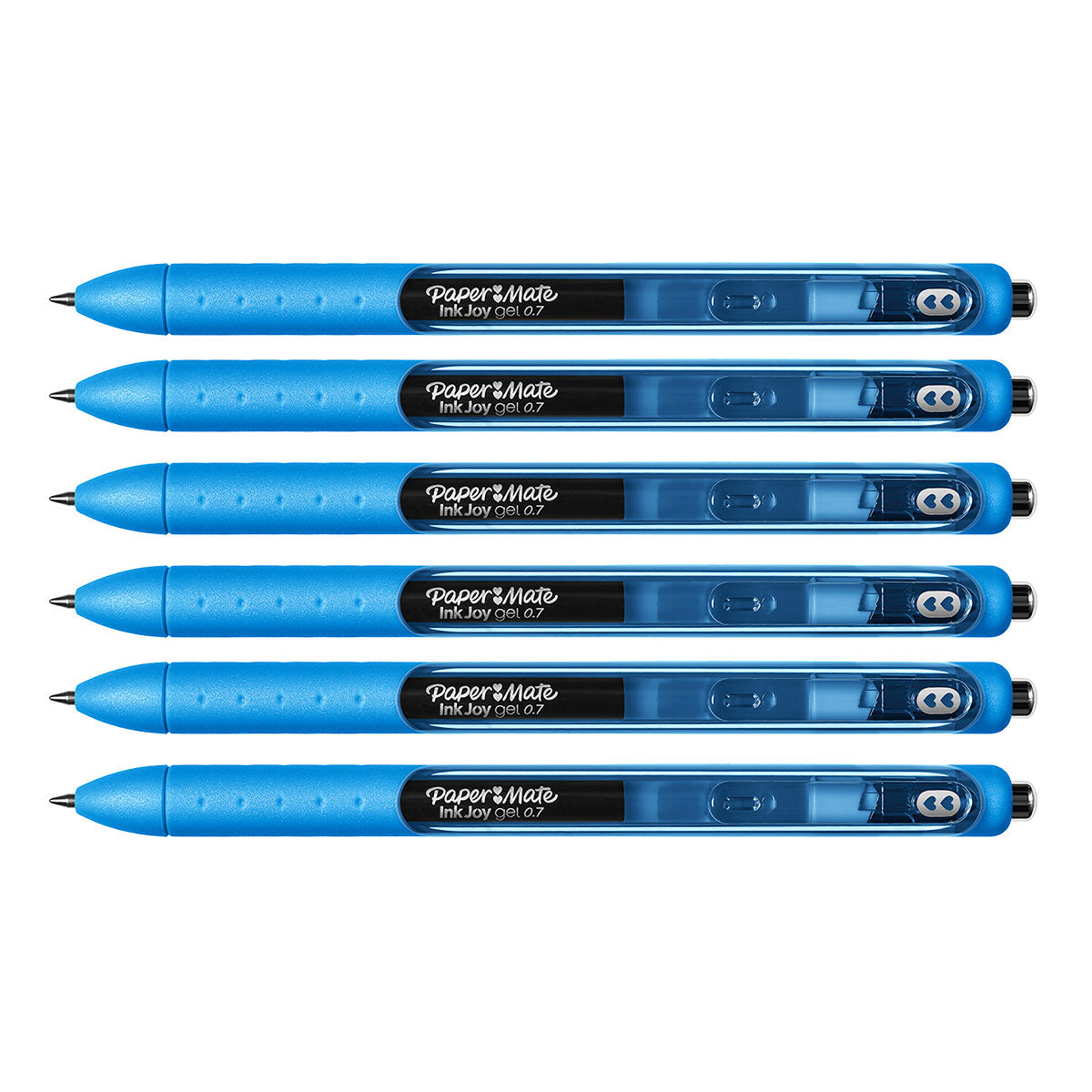Paper Mate Inkjoy Gel Pens 0.7 Aquamarine (Aquamarine Gel Ink) Pack of 6 Paper Mate Gel Ink Pens