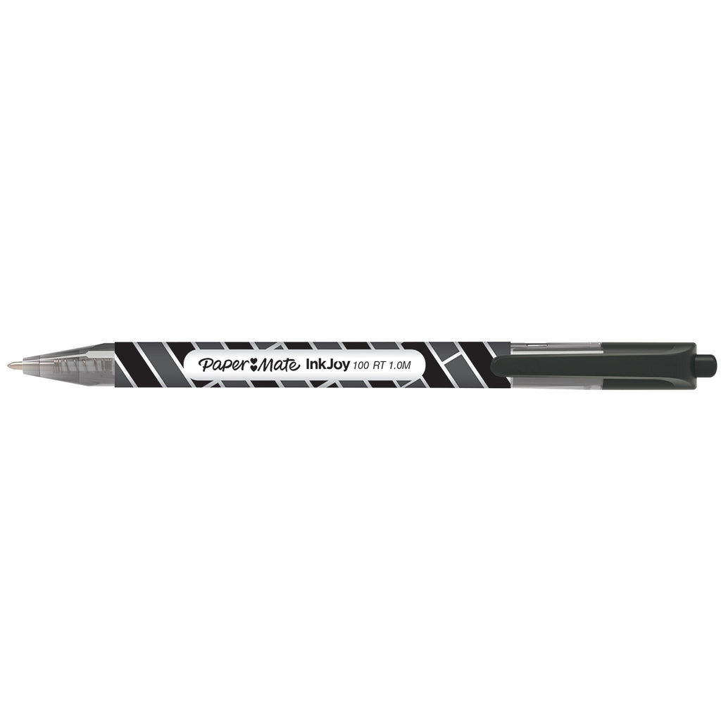 Paper Mate Inkjoy 100RT Retractable Black Ballpoint Pen, Medium 1.0mm