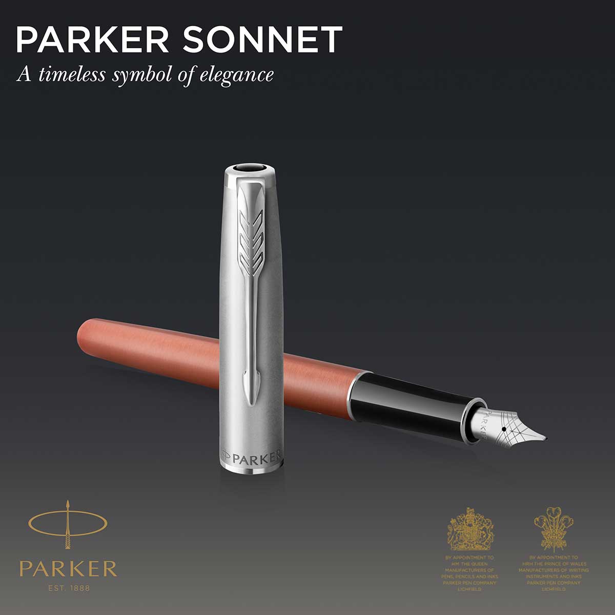 Parker Sonnet Essentials Orange Lacquer Fountain Pen Medium 2169229