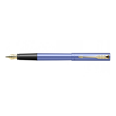 Parker Vector XL - Blue - Gold Trim - Fountain Pen - Fine With Converter  Parker Fountain Pens