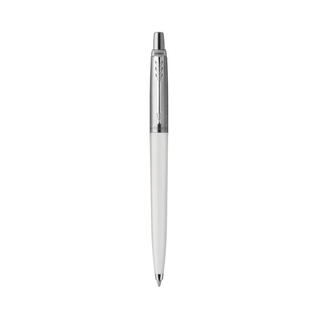 Parker Jotter Pearl Grey Ballpoint Pen, Blue Ink