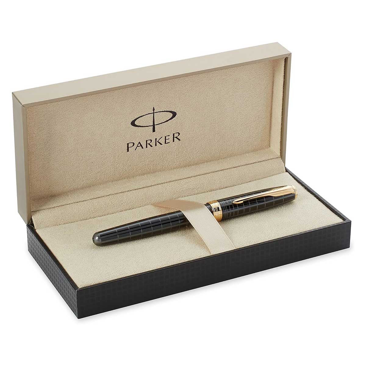 Parker Sonnet Dark Grey Rollerball Pen Gold Trim S0912460