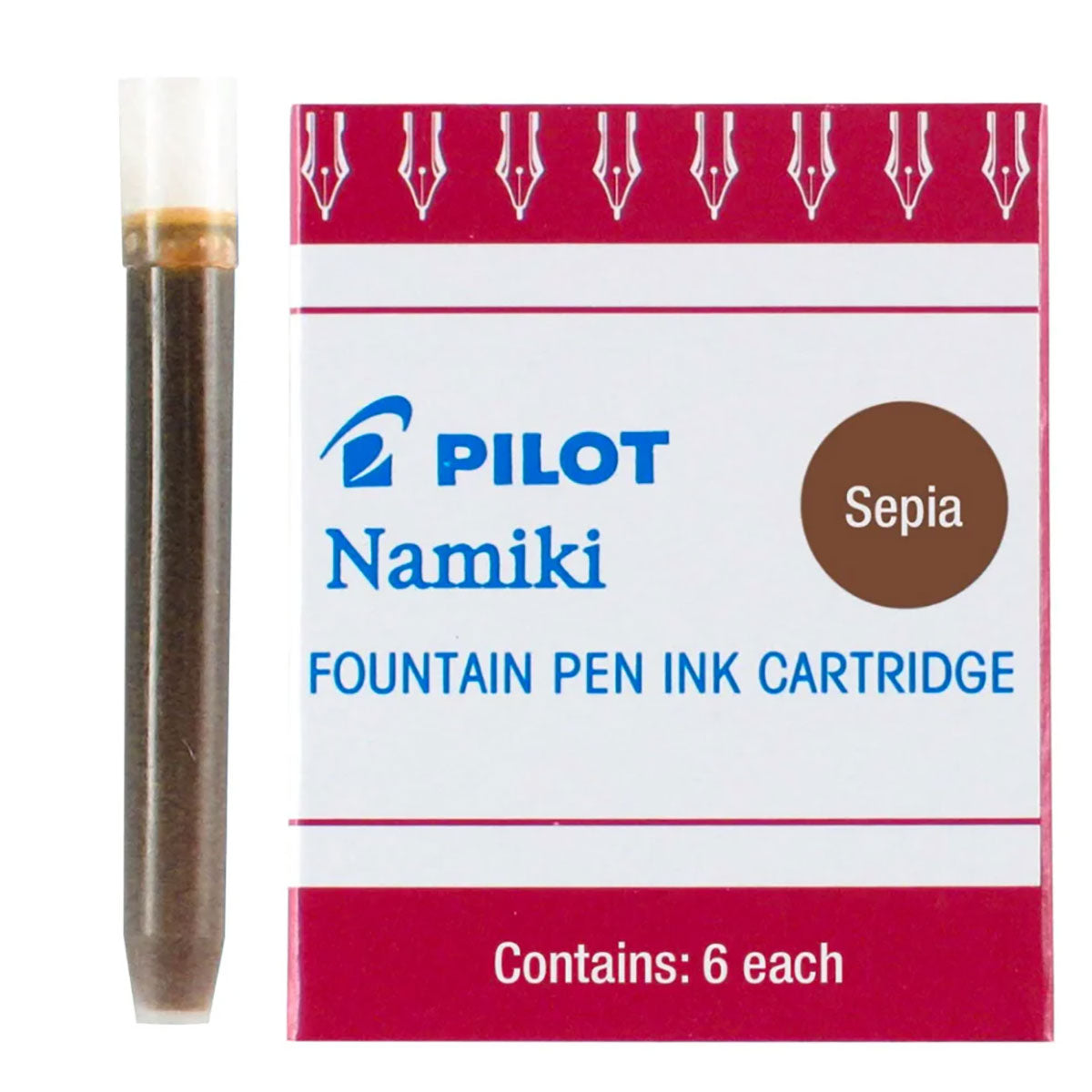 Pilot Fountain Pen Cartridges Sepia IC-50 6 Count