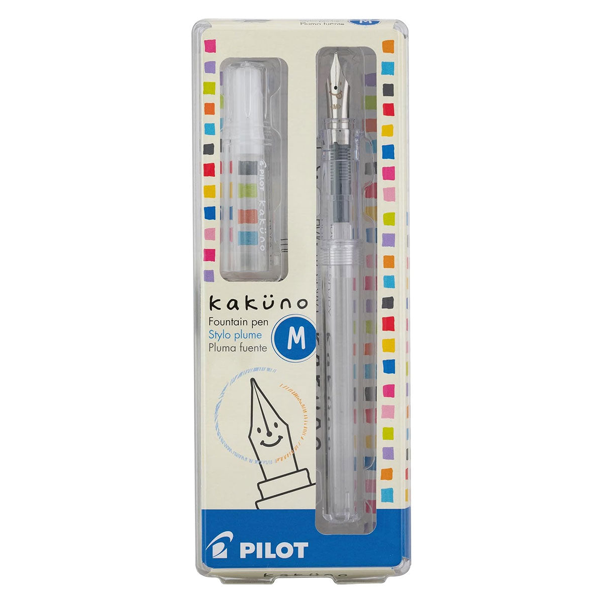 Pilot Kakuno Clear Demonstrator Fountain Pen Medium