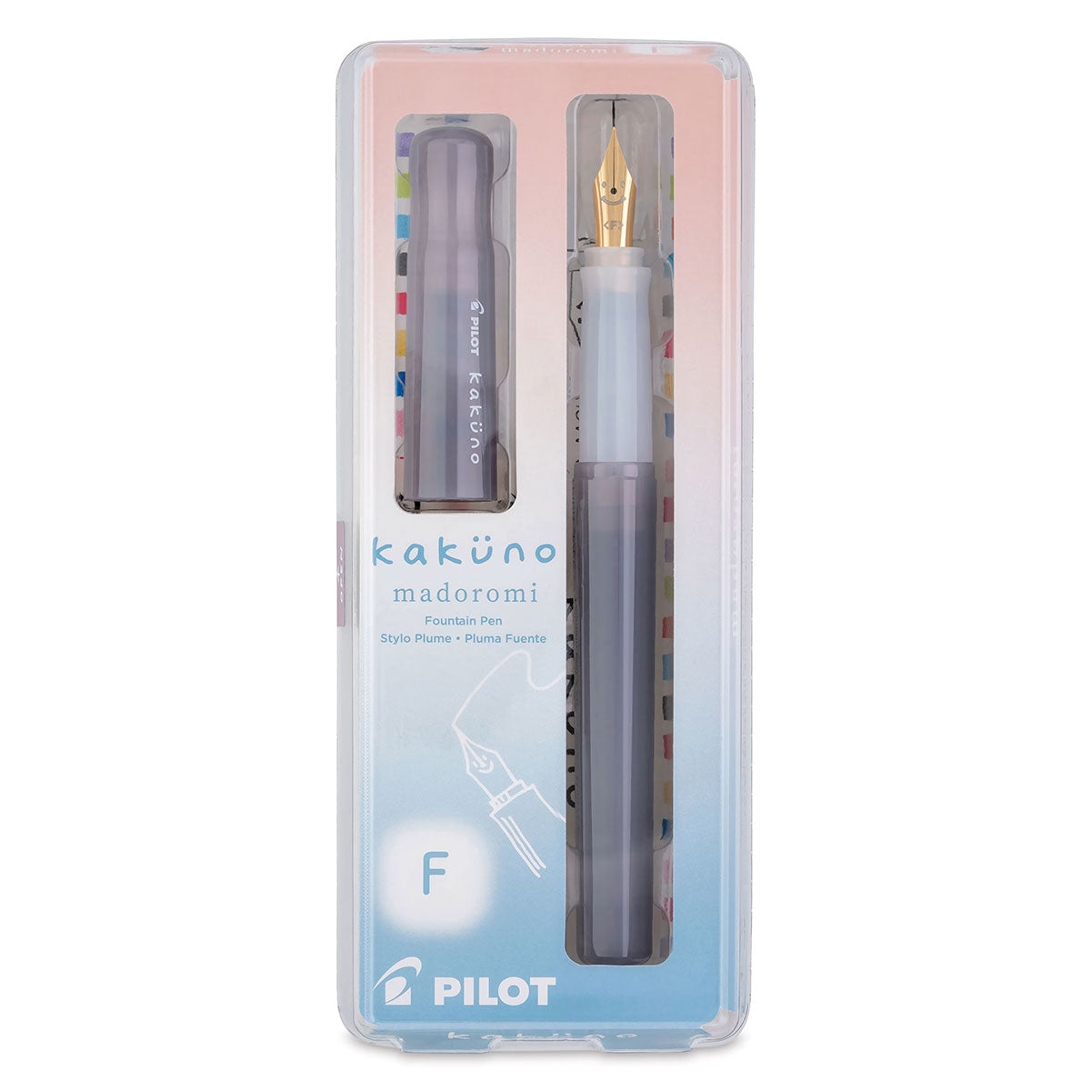 Pilot Kakuno Madoromi Fountain Pen Grey Fine 21721