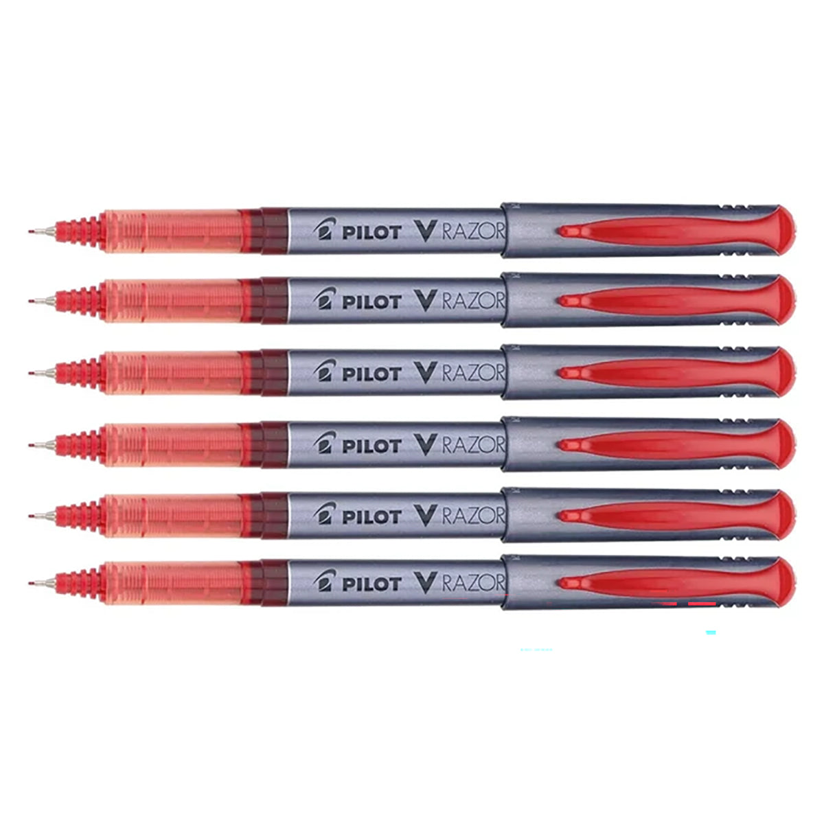 Pilot V Razor Point Pen Extra Fine Red Ink Pack of 6