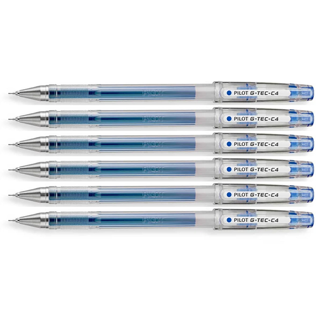 Pilot G-Tec C4 Gel Ultra Fine Blue Rollerball Pen Pack of 6