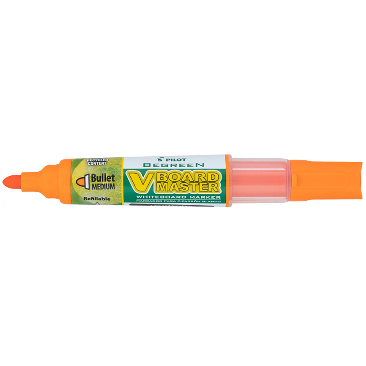 Pilot VBoard Master Refillable Whiteboard Markers Orange Bullet Tip