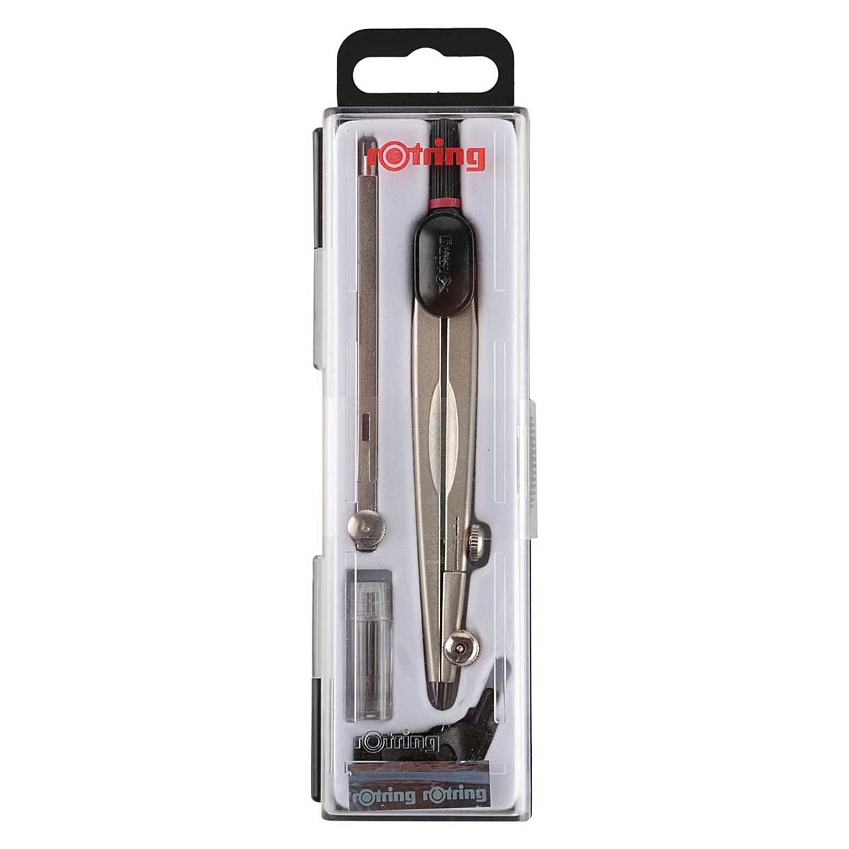 Rotring Universal Metal Compass Geometry Tool With Lengthening Bar