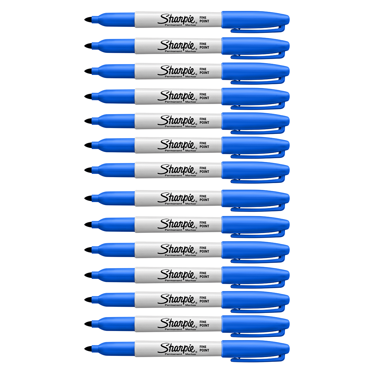 Sharpie Fine Point Blue Permanent Marker Dozen Sharpie Markers