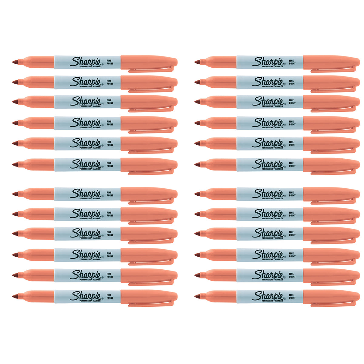 Sharpie In Bulk Cosmic Oron Orange, Fine Point Permanent Markers Pack of 24 Sharpie Markers
