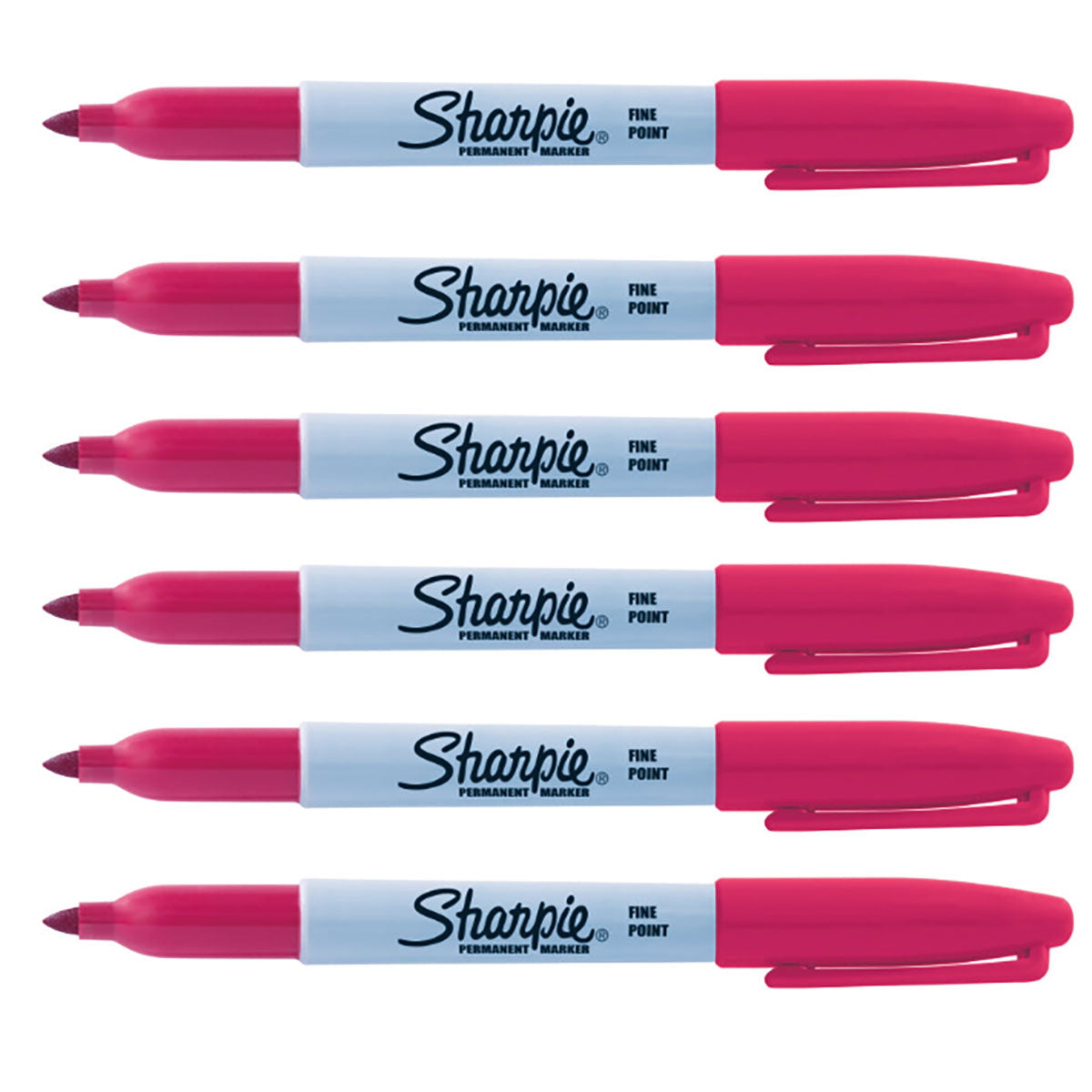Sharpie Jupiter Red Fine Point Permanent Markers Pack of 6
