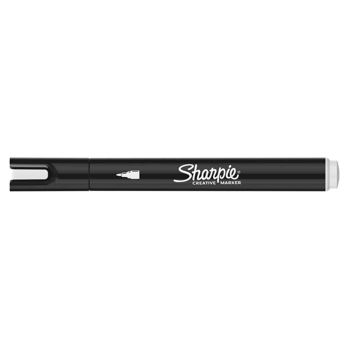 Sharpie Creative Marker White Fine Tip No Bleed Paint Effect