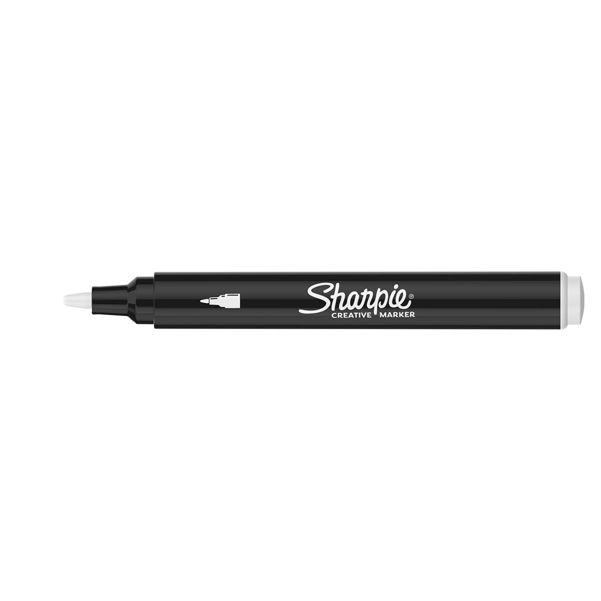 Sharpie Creative Marker White Fine Tip No Bleed Paint Effect