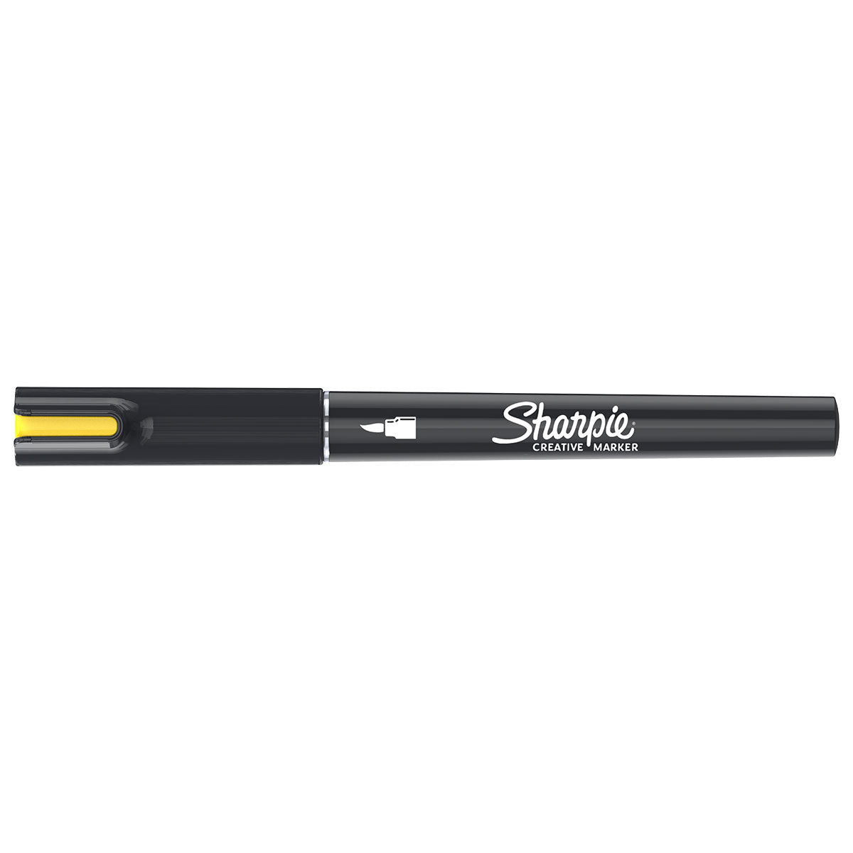 Sharpie Creative Marker Yellow Water Based Acrylic Brush Tip No Bleed