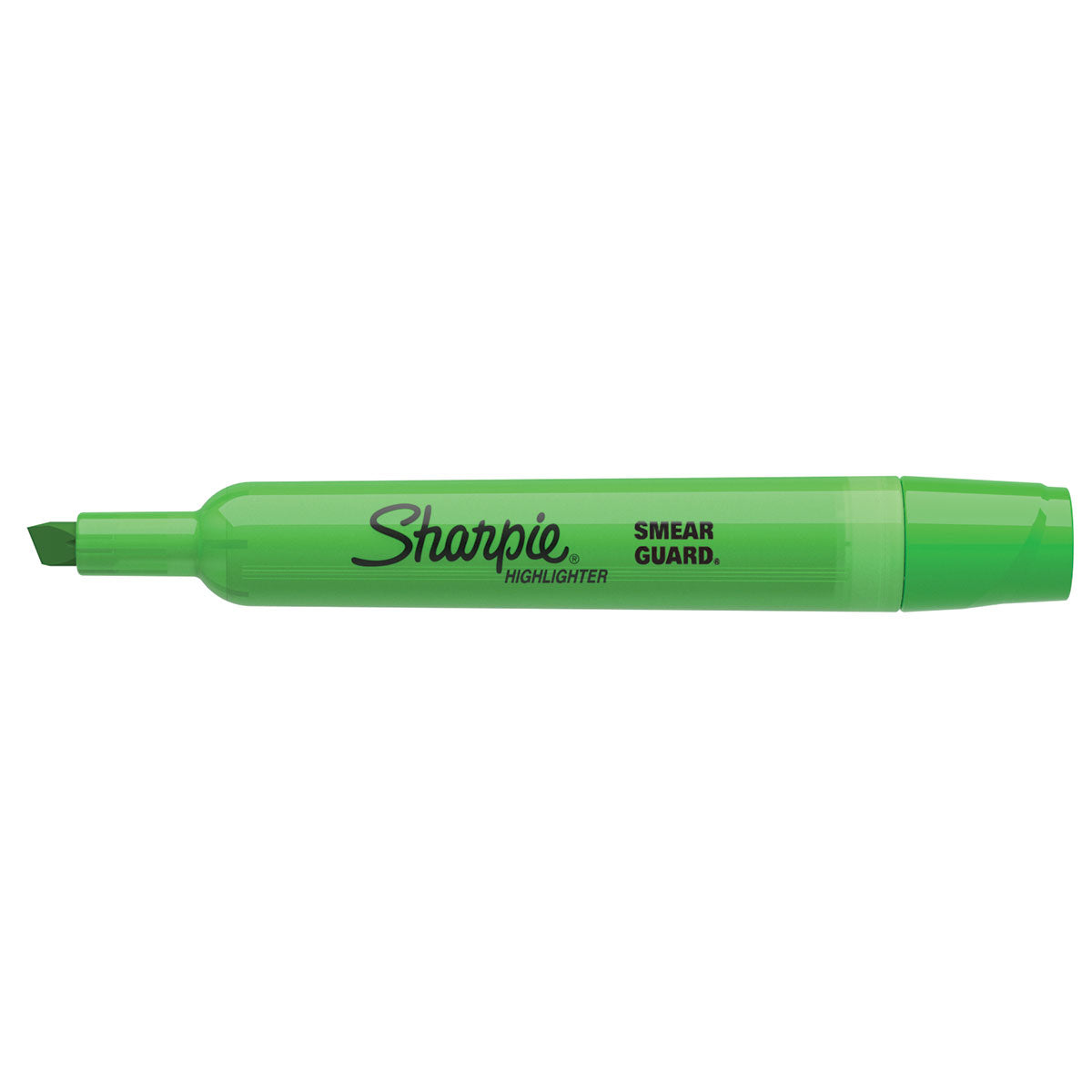 Sharpie Green Highlighter Chisel Tip Smear Guard