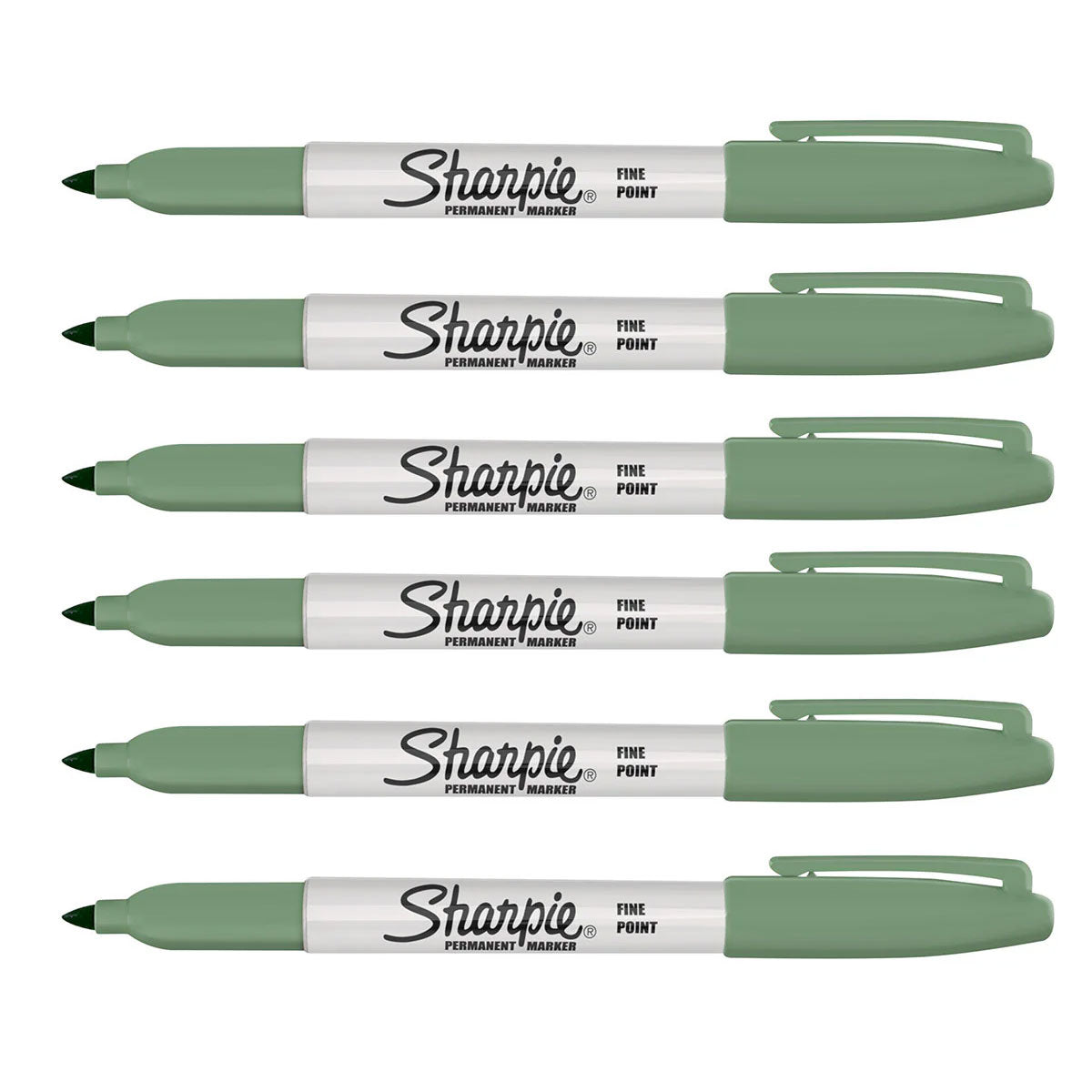 Sharpie Fine Markers Jasper Green Pack of 6