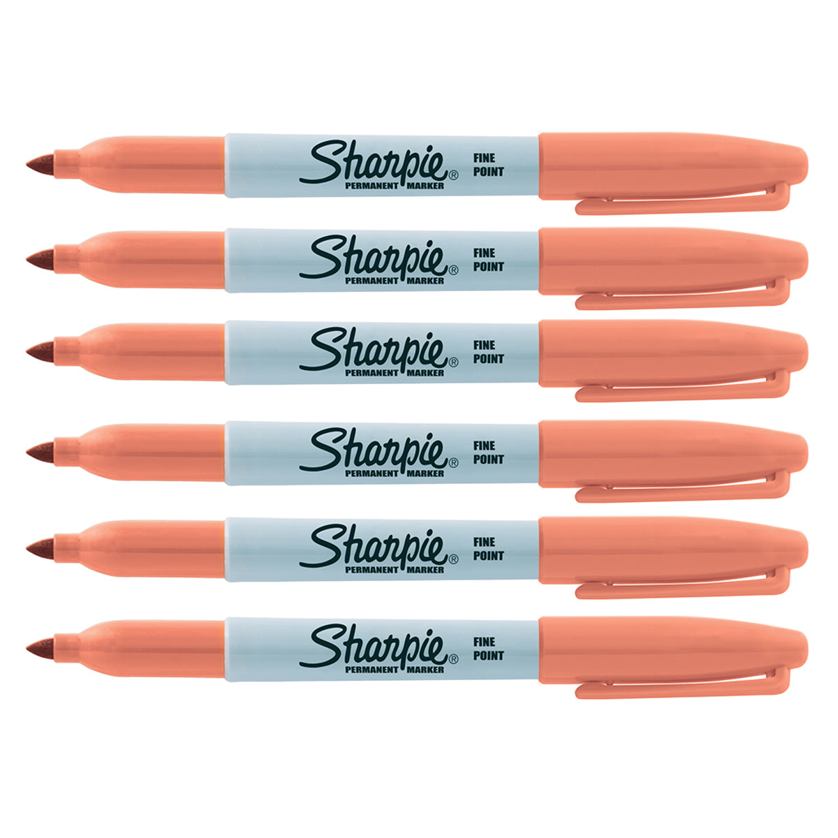 Sharpie Cosmic Oron Orange, Fine Point Permanent Markers Pack of 6 Sharpie Markers