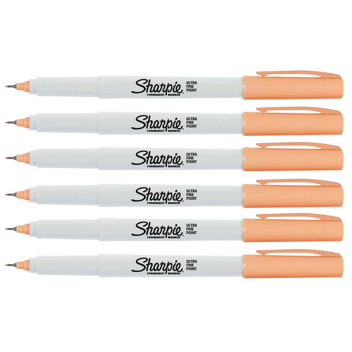 Sharpie Peach Ultra Fine Permanent Markers Pack of 6