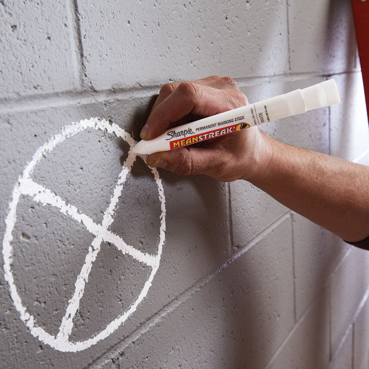 Sharpie Mean Streak White Marking Stick For Wet, Oily Surfaces, Extra Bold Tip, Waterproof