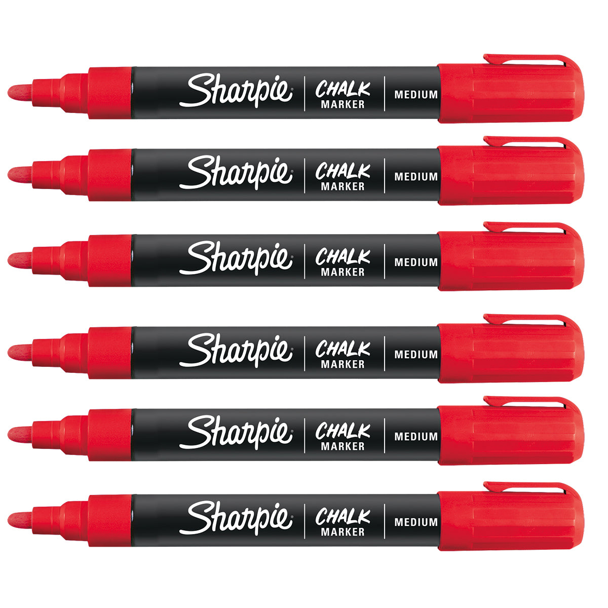 Sharpie Red Chalk Marker Wet Erase Pack of 6 Sharpie Wet Erase Marker