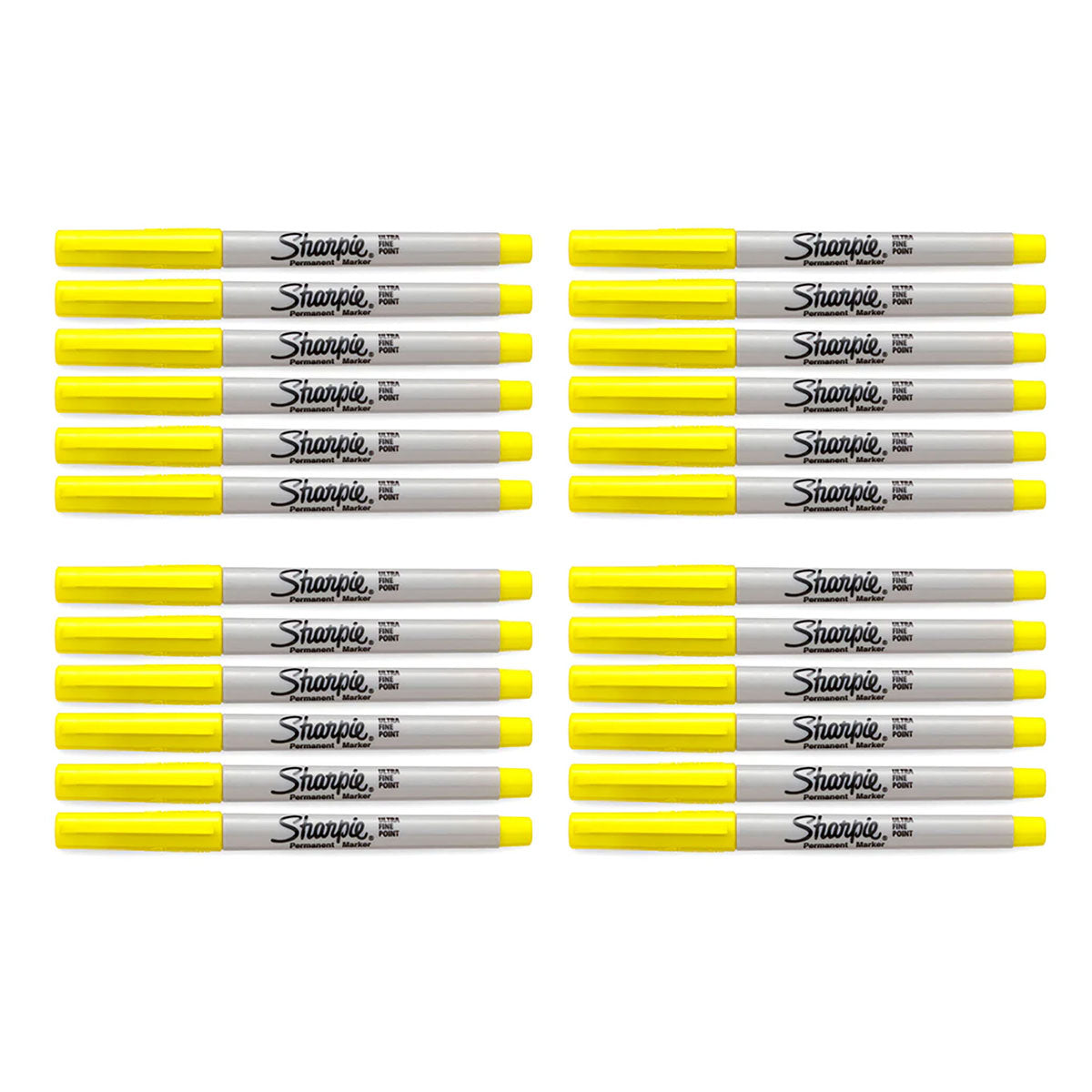 Yellow Sharpies Ultra Fine Point Permanent Markers Pack of 24