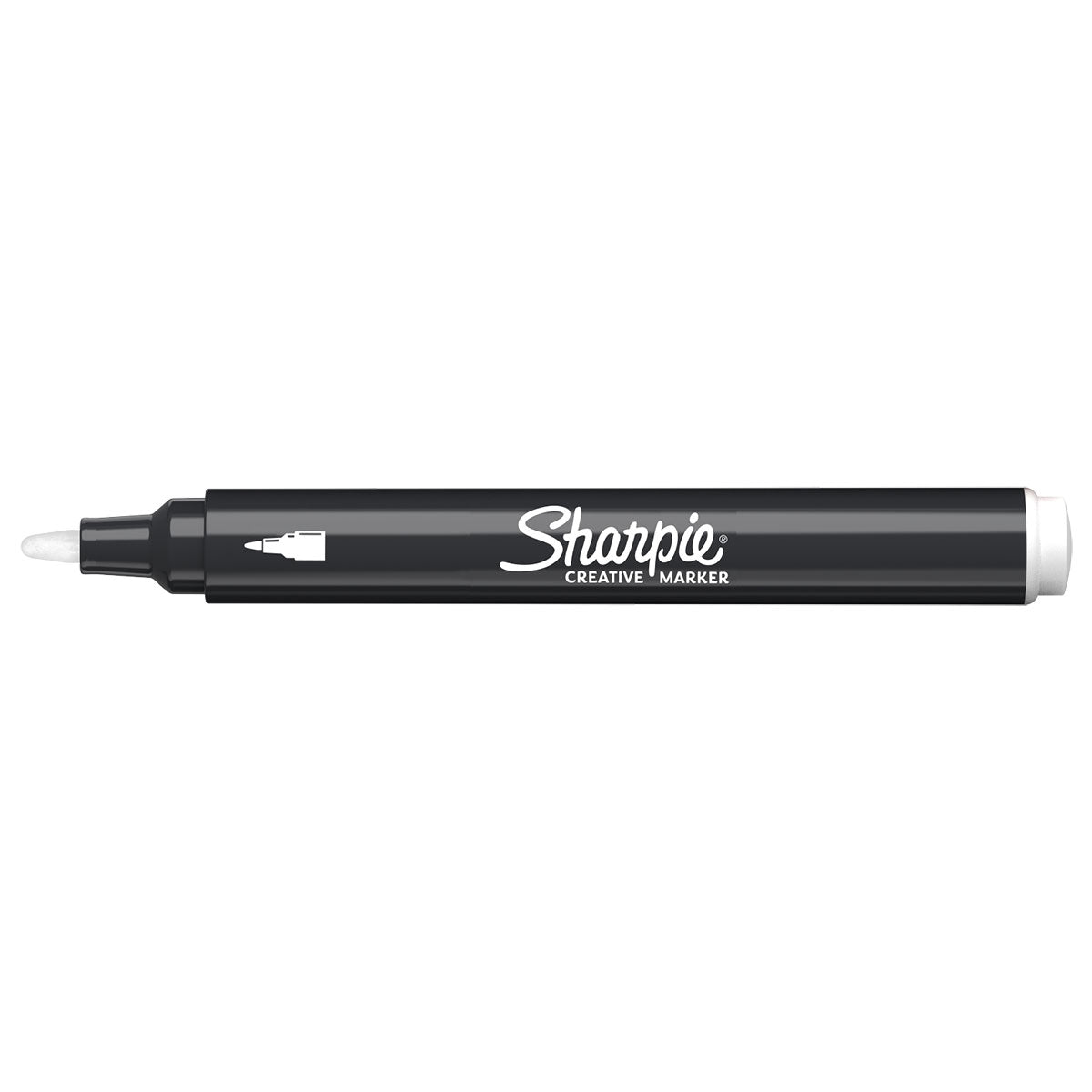 Sharpie Creative Marker White Bullet Tip No Bleed Paint Effect