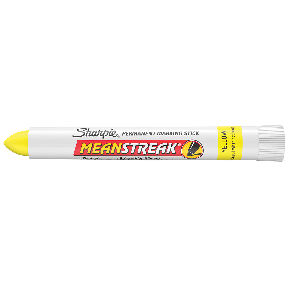 Sharpie Mean Streak Yellow Marking Stick For Wet, Oily Surfaces, Extra Bold Tip, Waterproof