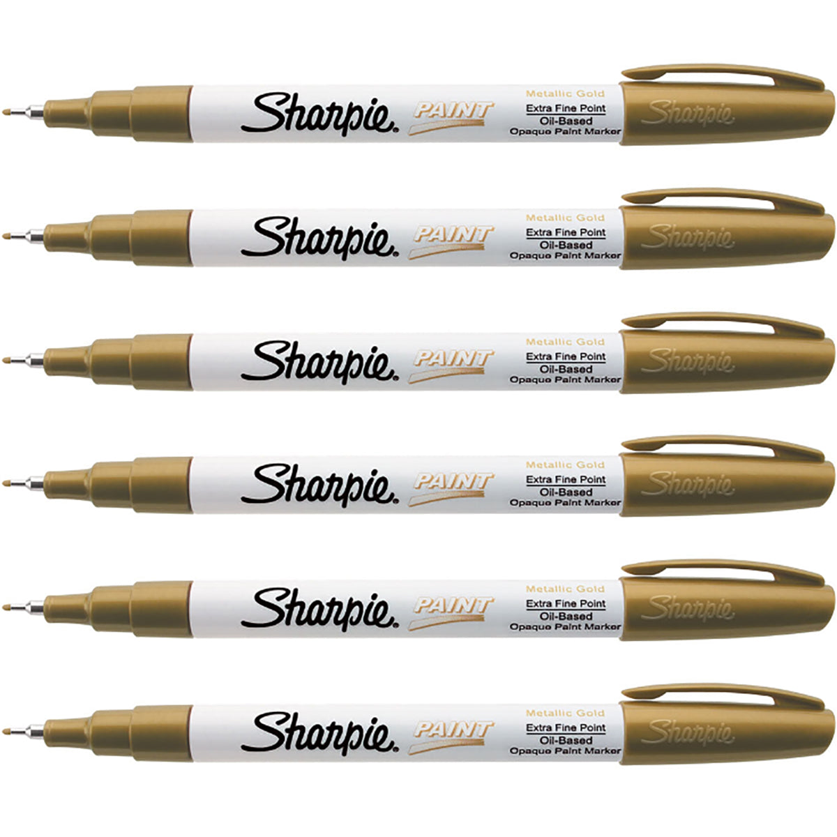Sharpie Gold Metallic Paint Markers Extra Fine Point Pack Of 6