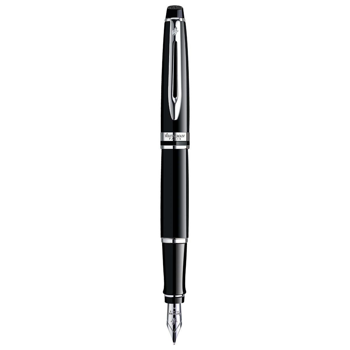 Waterman Expert Black Chrome Trim Medium Fountain Pen