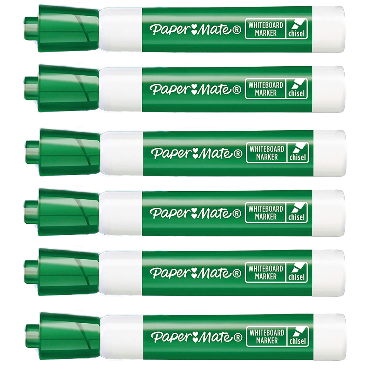 Paper Mate Whiteboard Marker Chisel Green Pack of 6 Expo Dry Erase Markers