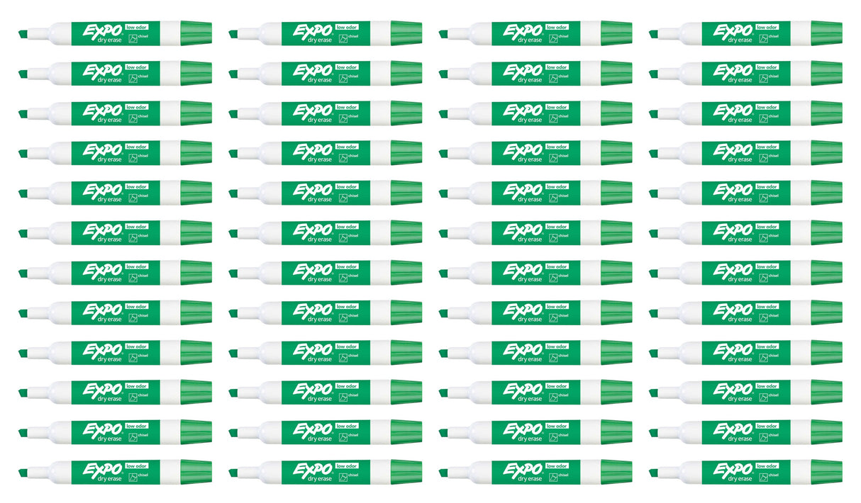 Expo Dry Erase Marker Green Chisel Tip Low Odor 80004 Pack Of 48