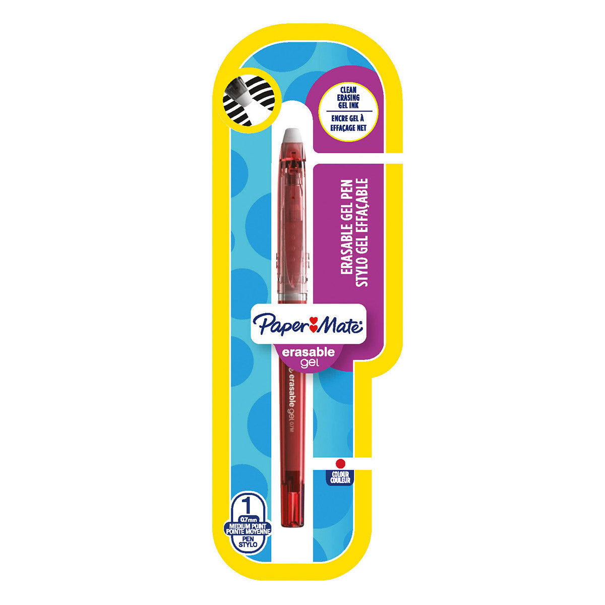 Paper Mate Erasable Gel Ink Pen, Red Medium Paper Mate Erasable Pen