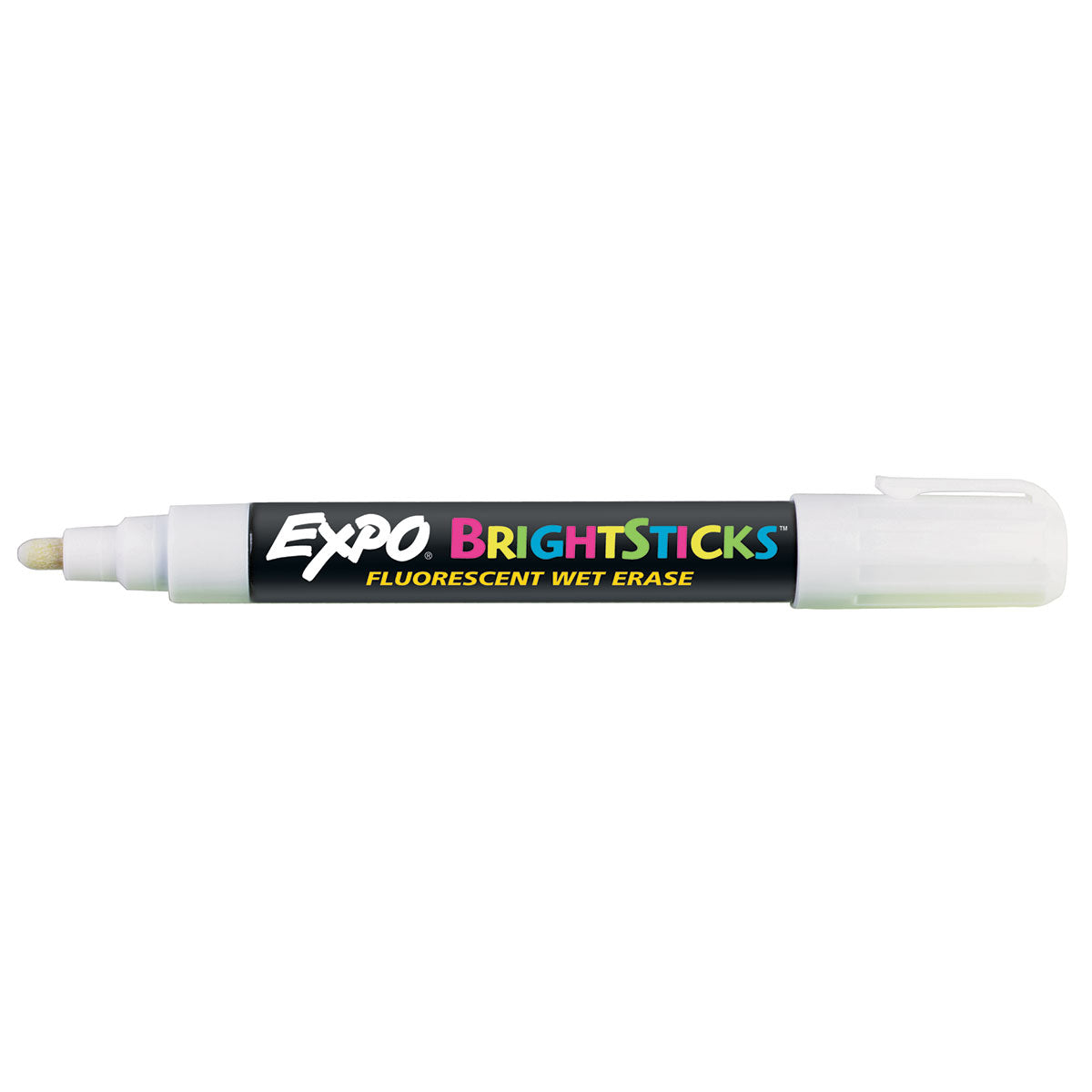 Expo Bright Sticks Fluorescent White Blackboard Marker, Bullet Tip Expo Dry Erase Markers