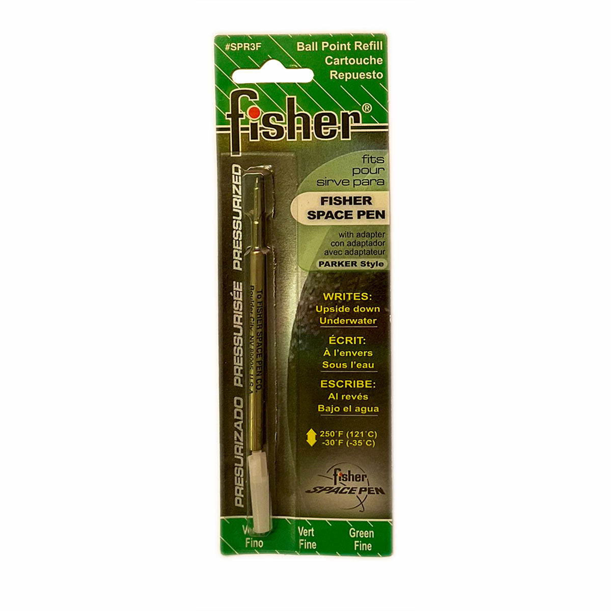Fisher Space Parker Style Ballpoint Refill, Green Ink Fisher Ballpoint Refills