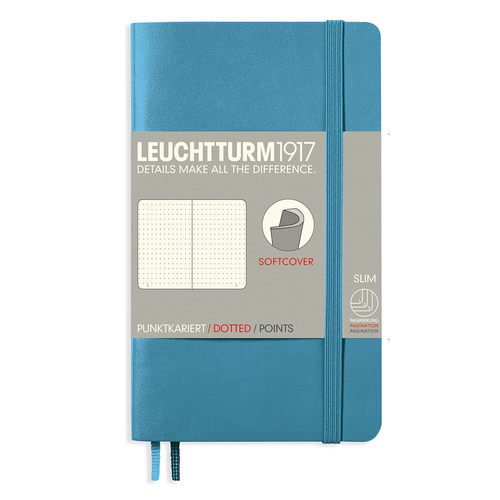 Leuchtturm1917 Softcover A6 Dotted Pocket Notebook Nordic Blue 3.5 x 6 Inches Leuchtturm1917 Notebook