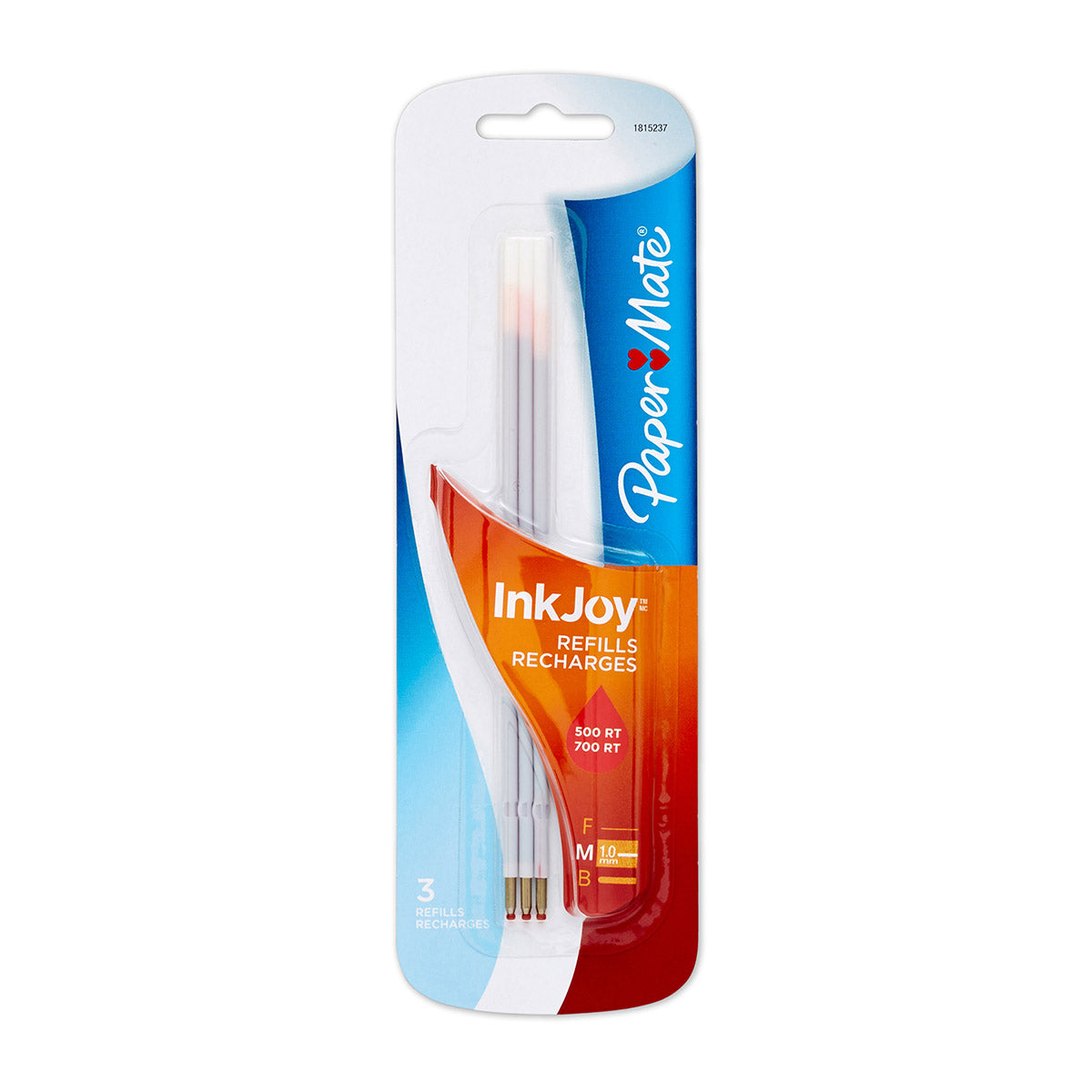 Paper Mate Inkjoy 500 RT Refills Red Medium Pack Of 3 Refills Paper Mate Ballpoint Refills
