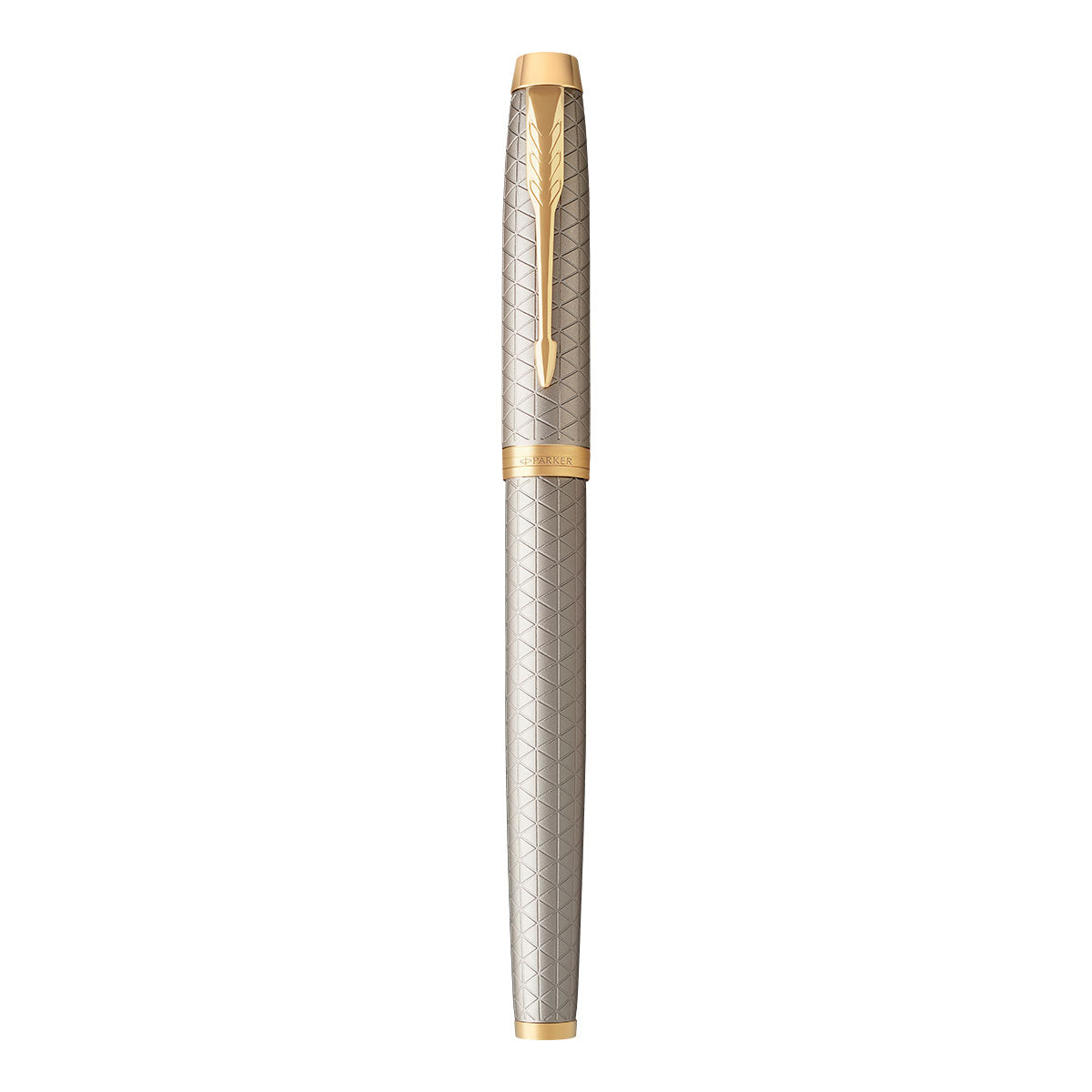 Parker IM Premium Fountain Pen, Warm Silver Gold Trim, Medium Parker Fountain Pens
