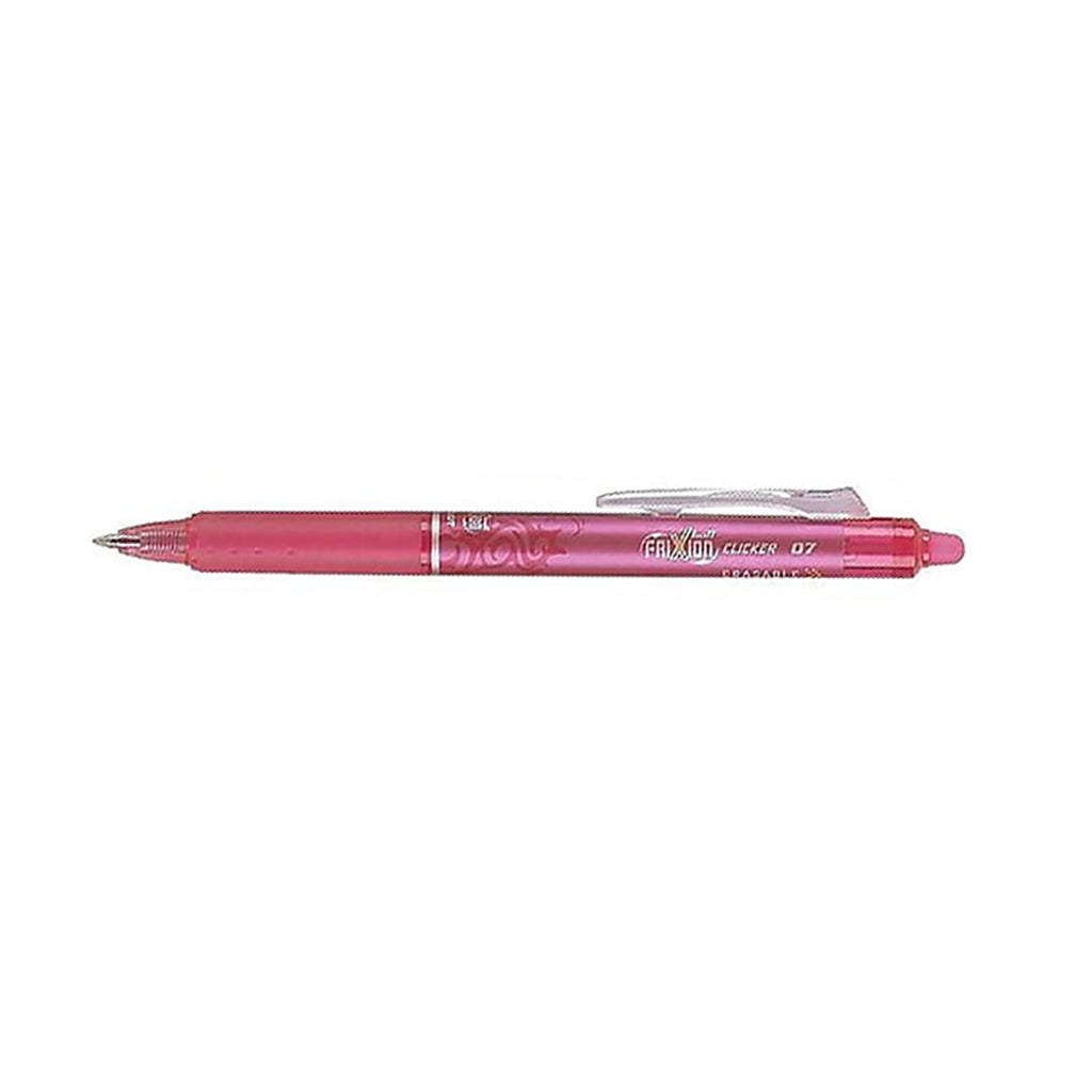 Pilot Frixion Pink Erasable Pen with Pink Ink, Retractable 0.7mm Pilot Ballpoint Pen