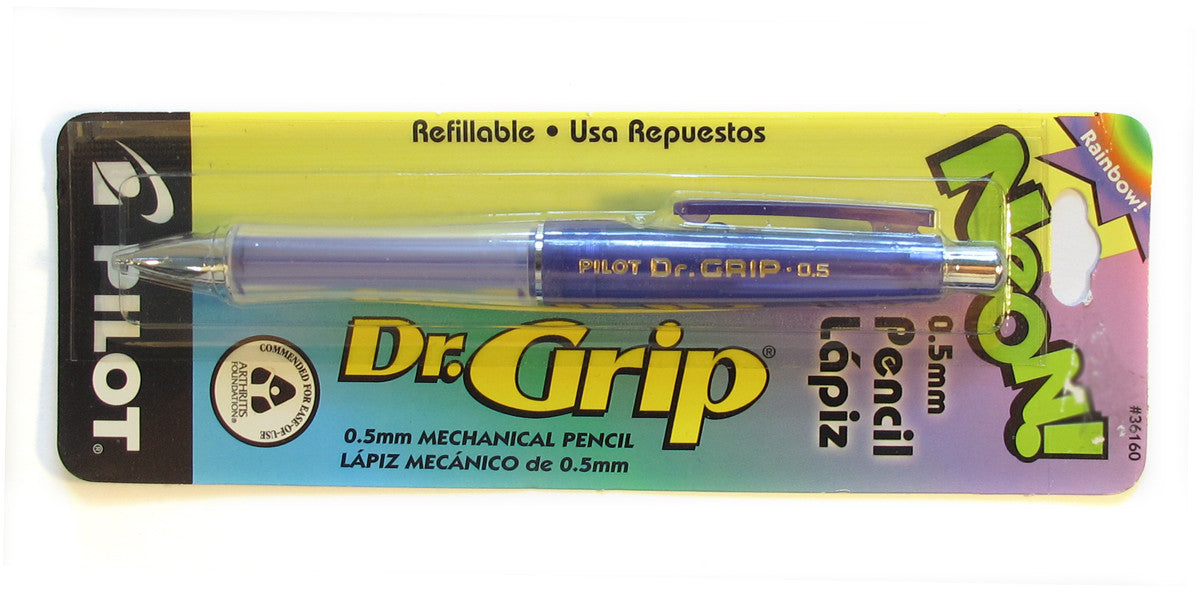 Pilot Dr. Grip Pencil 0.5mm Neon Ultra Violet Barrel - PensAndPencils.Net