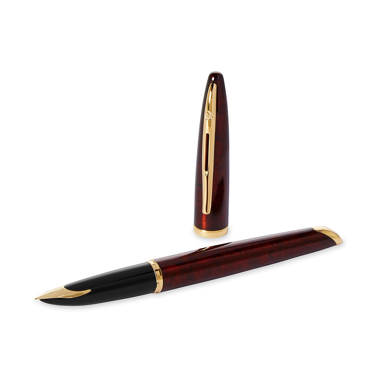 Waterman Carene Amber Shimmer Fountain Pen 18K Solid Gold Nib Medium S0700880 Waterman Fountain Pens