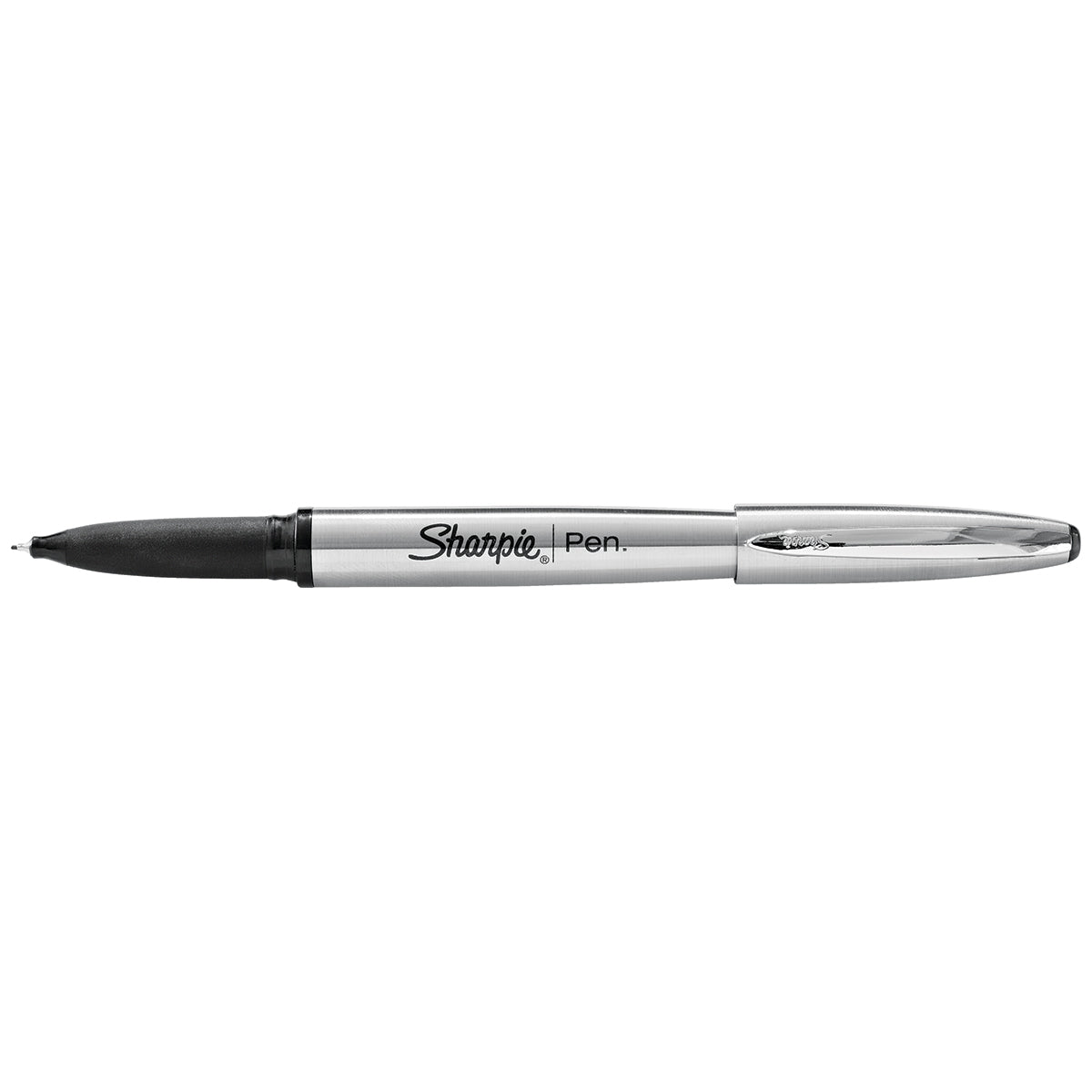 Sharpie Stainless Steel Soft Grip Pen, Black Ink Sharpie Felt Tip Pen