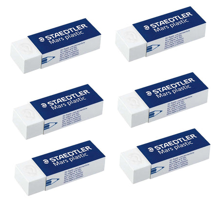 Staedtler Mars Plastic Eraser Pack of 6  Staedtler Eraser Refills
