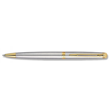 Waterman Hemisphere Stainless Steel Gold Trim Ballpoint Pen Blue Ink  Waterman Ballpoint Pen