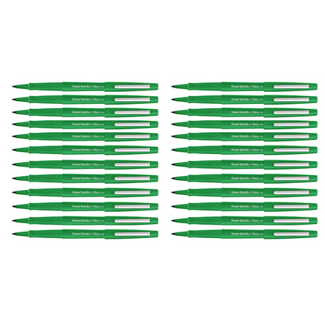 Paper Mate Flair Green Felt Tip Pens Point Guard, Bulk Pack of 24  Paper Mate Felt Tip Pen