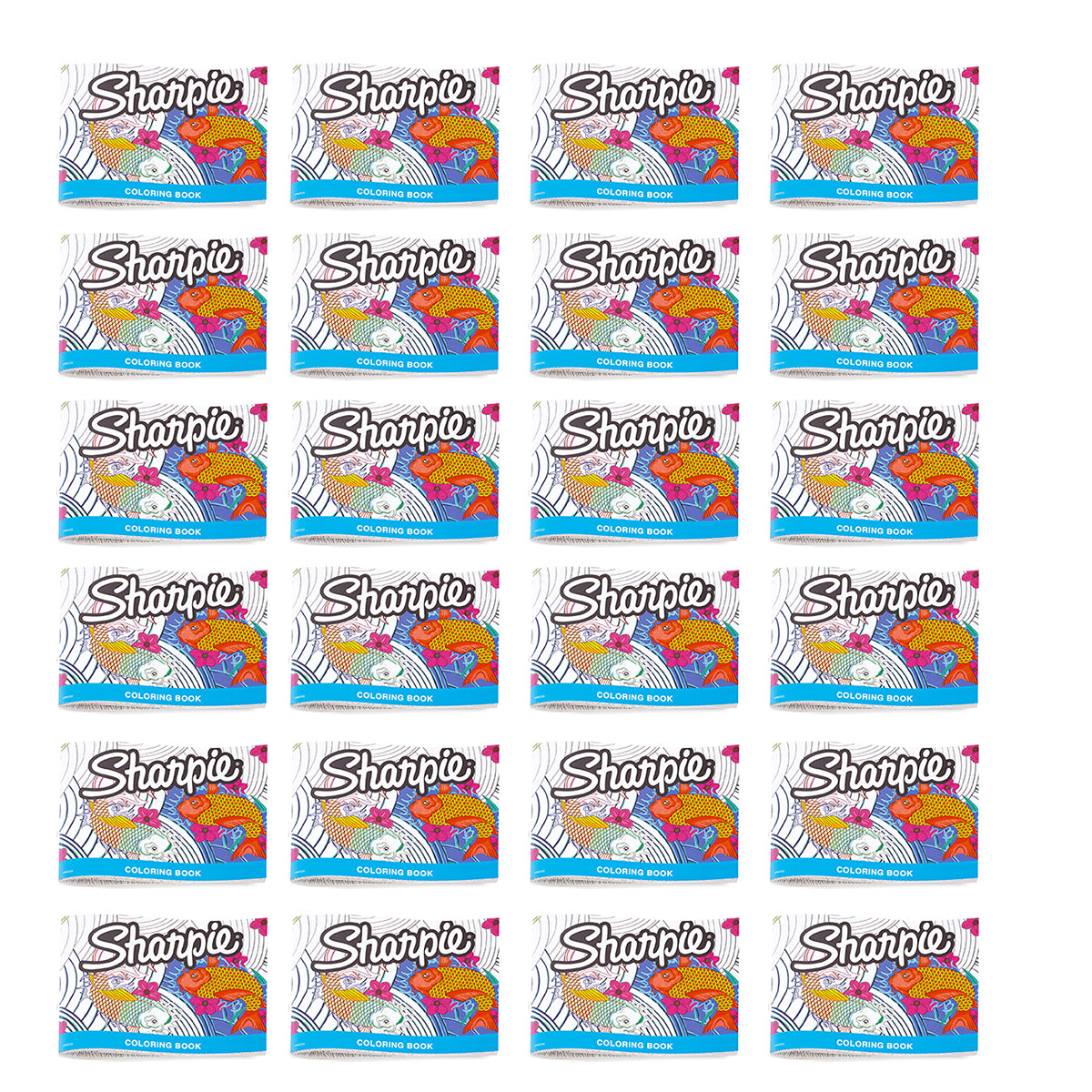 Sharpie Adult Coloring Book Fish Theme Bulk Pack of 24  Sharpie Coloring Books