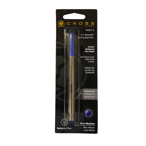 Cross Jumbo Ballpoint Refill to Fit Cross Rollerball Pens, Blue Ink 85