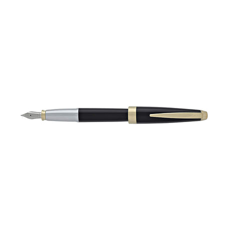 Cross Aventura Black Lacquer Gold Trim Fountain Pen Medium  Cross Fountain Pens