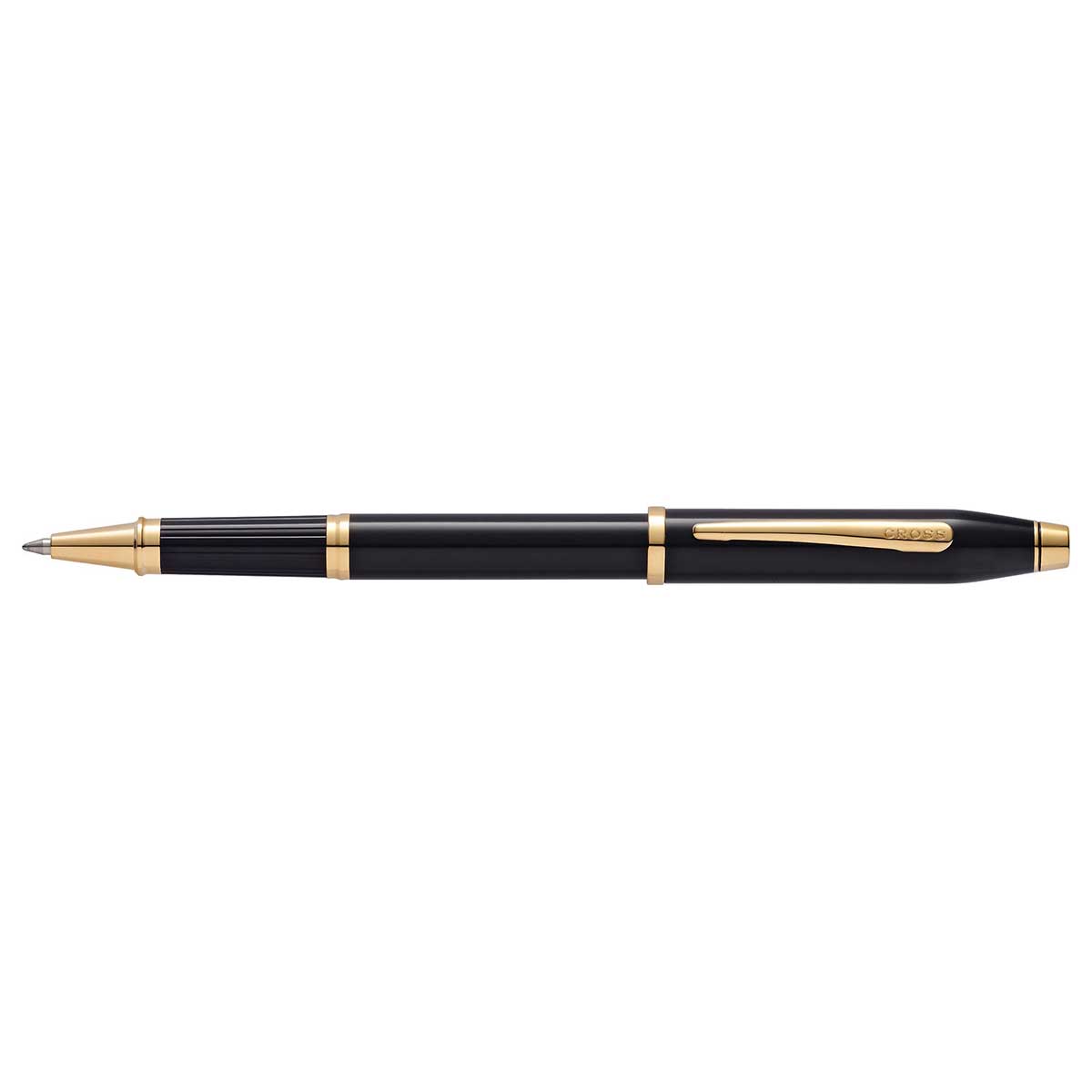 Cross Century II Black Lacquer, Gold Trim Rollerball Pen 414-1 Cross Rollerball Pens